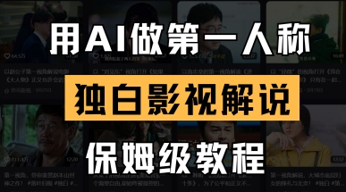 用AI做第一人称独白影视解说，手把手教学，保姆级教程-知芽创业社