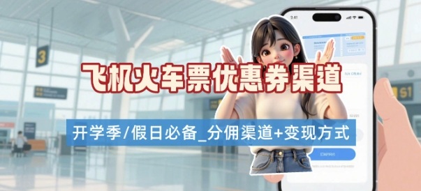 学生党必看！机票火车票优惠券申请渠道 + 项目打法，开学季节日速存-知芽创业社
