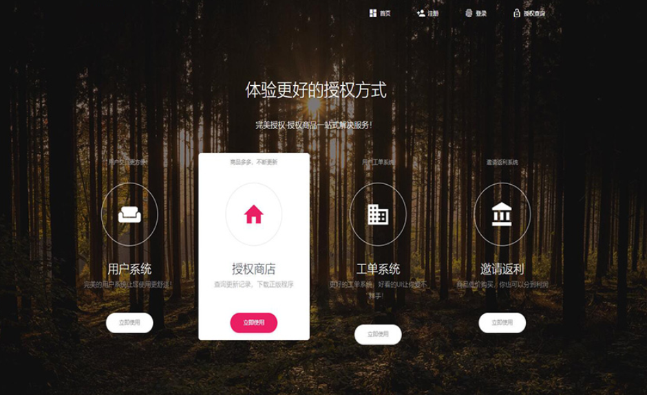 PHP域名授权系统网站 精美UI支付系统团队合作代理返利发卡系统 授权授权管理工单系统-知芽创业社