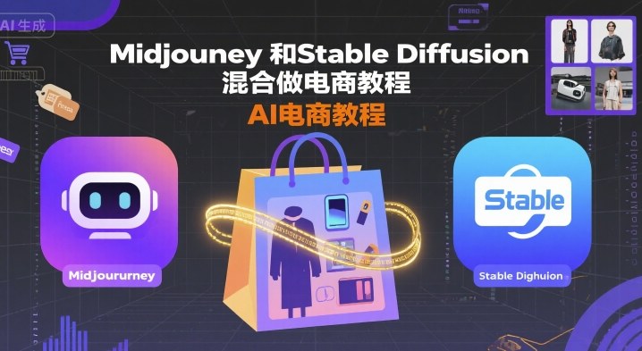 Midjourney和Stable Diffusion混合做电商教程-ai电商教程-知芽创业社