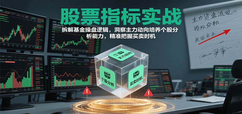 股票指标实战，基金操盘逻辑拆解，洞察主力动向培养个股分析能力把握买卖时机(更新)-知芽创业社