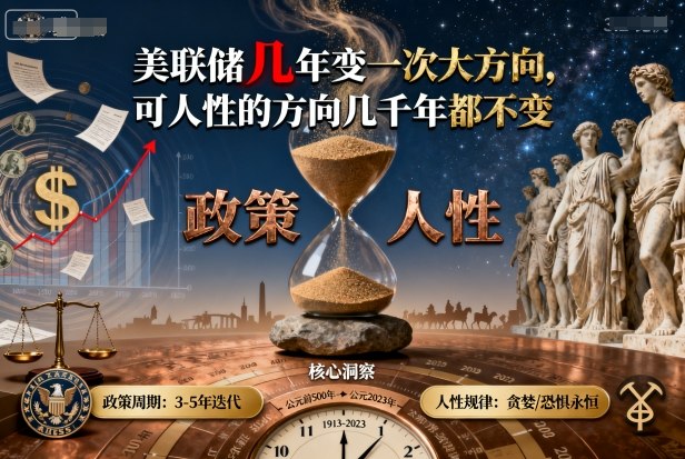 付费文章：美联储几年变一次大方向，可人性的方向几千年都不变-知芽创业社