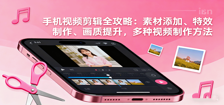 手机视频剪辑全攻略：素材添加、特效制作、画质提升，多种视频制作方法-小艾项目网