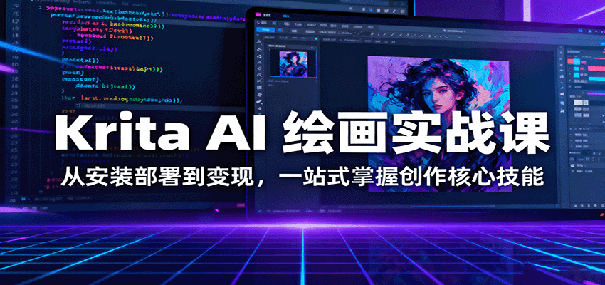 Krita AI 绘画实战课：从安装部署到变现，一站式掌握创作核心技能-知芽创业社