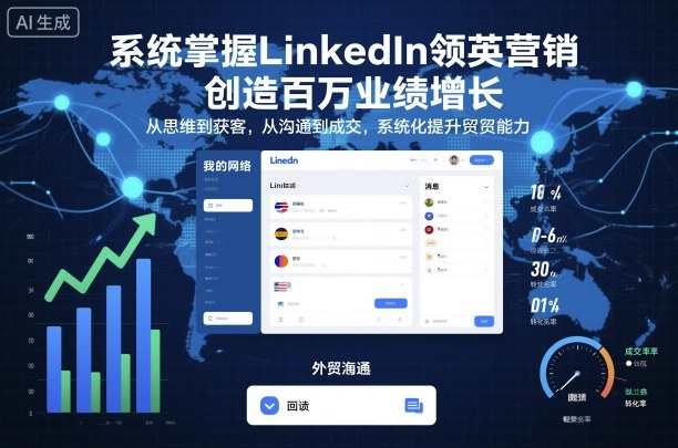 系统掌握LinkedIn领英营销，创造百万业绩增长，从思维到获客，从沟通到成交，系统化提升外贸能力-知芽创业社