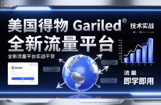 美国得物Gariled技术实战，全新流量平台​实战干货，即学即用-知芽创业社