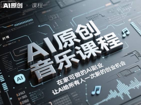 AI原创音乐课程，在家可做的Ai副业，让Ai给所有人一次新的创业机会-知芽创业社
