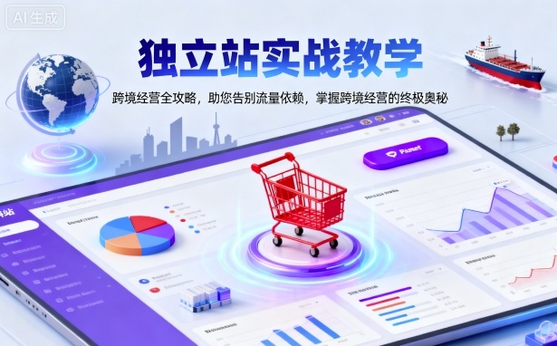 独立站实战教学，跨境经营全攻略，助您告别流量依赖，掌握跨境经营的终极奥-知芽创业社