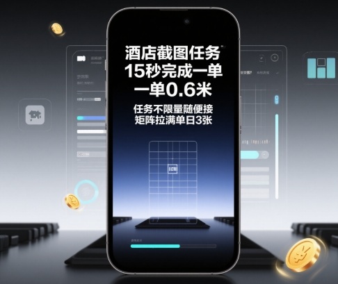 酒店截图任务，15秒完成一单，一单0.6米，任务不限量随便接，矩阵拉满单日3张【揭秘】-知芽创业社