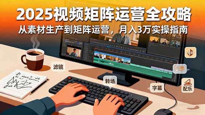 2025短视频矩阵运营全攻略：从素材生产到矩阵运营，月入3万实操指南-知芽创业社
