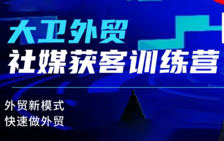 大卫老师·外贸社媒获客独家训练营(更新10月)-知芽创业社