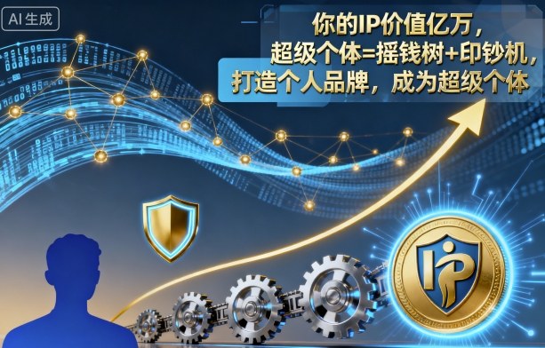 你的IP价值亿万，超级个体=摇钱树+印钞机，打造个人品牌，成为超级个体-知芽创业社