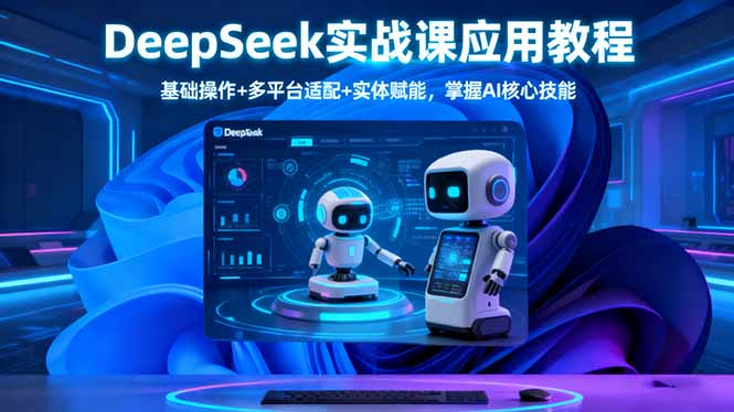 DeepSeek实战课应用教程、基础操作+多平台适配+实体赋能，掌握AI核心技能-小艾项目网