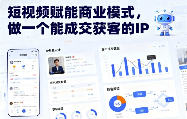 短视频赋能商业模式，做一个能成交获客的IP(更新)-知芽创业社