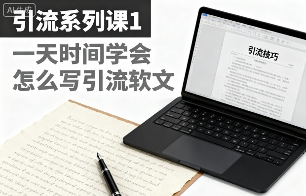 引流系列课1，一天时间学会怎么写引流软文-知芽创业社