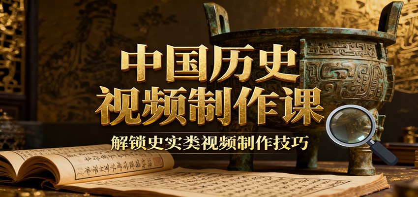 中国历史视频制作课：疆域地图集+参考文案+练习素材，解锁史实类视频制作技巧-知芽创业社