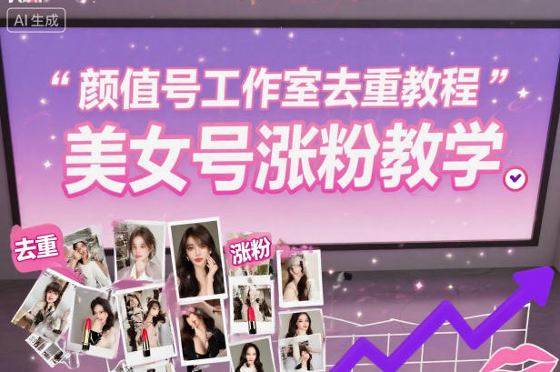 颜值号工作室去重教程，美女号涨粉教学-知芽创业社