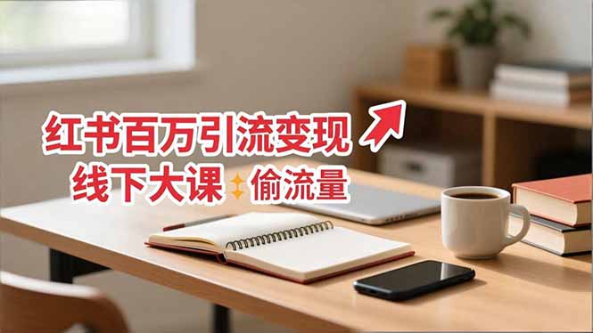 小红书百万引流变现-11月线下大课：分享从0到百万引流路径，手把手教偷流量、拿结果-知芽创业社