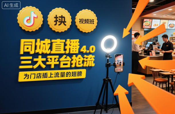 同城直播实操班4.0，三大平台抢流，为门店插上流量的翅膀-知芽创业社