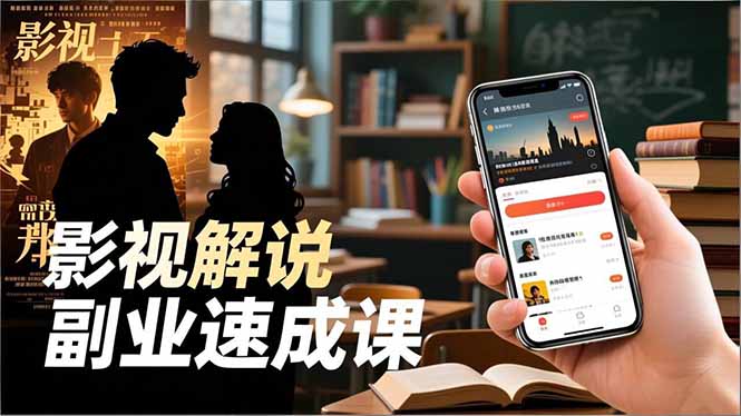 Tk影视解说副业速成课，软件安装、全流程实操、爆款预设，新手两周变现-知芽创业社