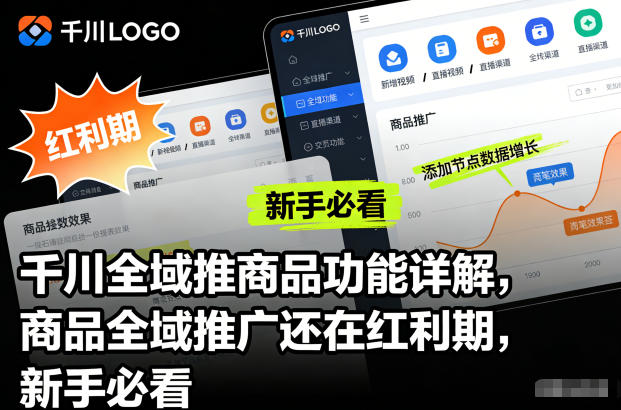 千川全域推商品功能详解，商品全域推广还在红利期，新手必看-知芽创业社