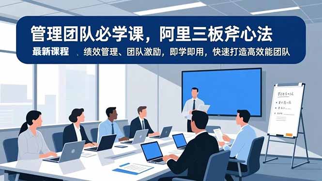 管理团队必学课，阿里三板斧心法、绩效管理、团队激励，即学即用，快速打造高效能团队-知芽创业社