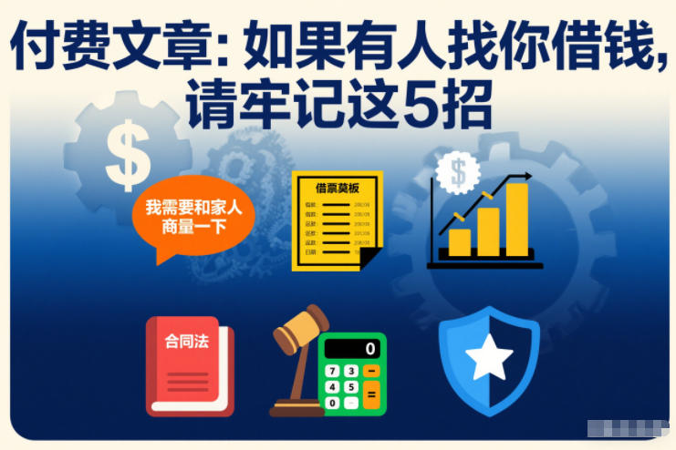 付费文章：如果有人找你借钱，请牢记这5招-知芽创业社