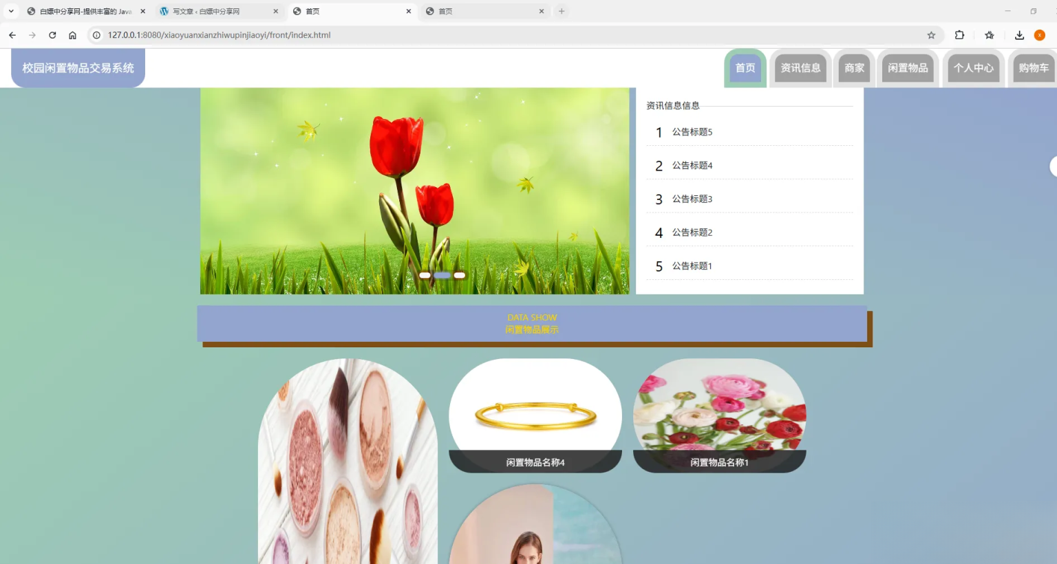 基于Spring Boot的校园闲置物品交易系统代码-知芽创业社