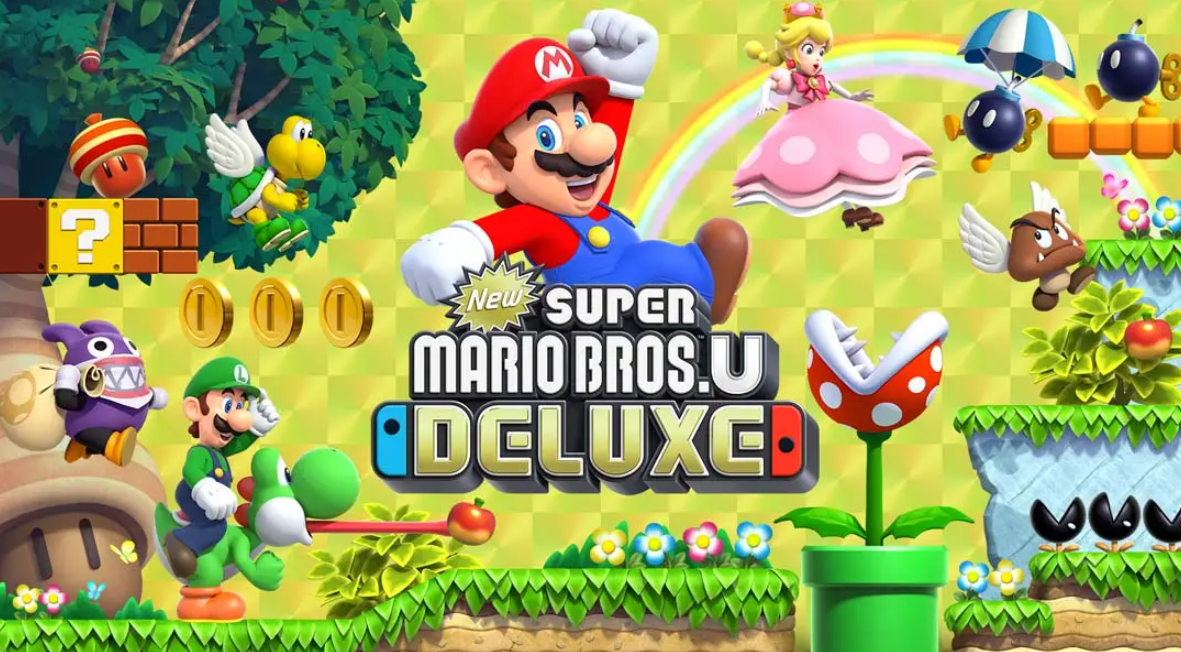 《新超级马里奥兄弟U 豪华版 New Super Mario Bros. U Deluxe》Switch中文版NSP下载 – 含1.0.2补丁-知芽创业社