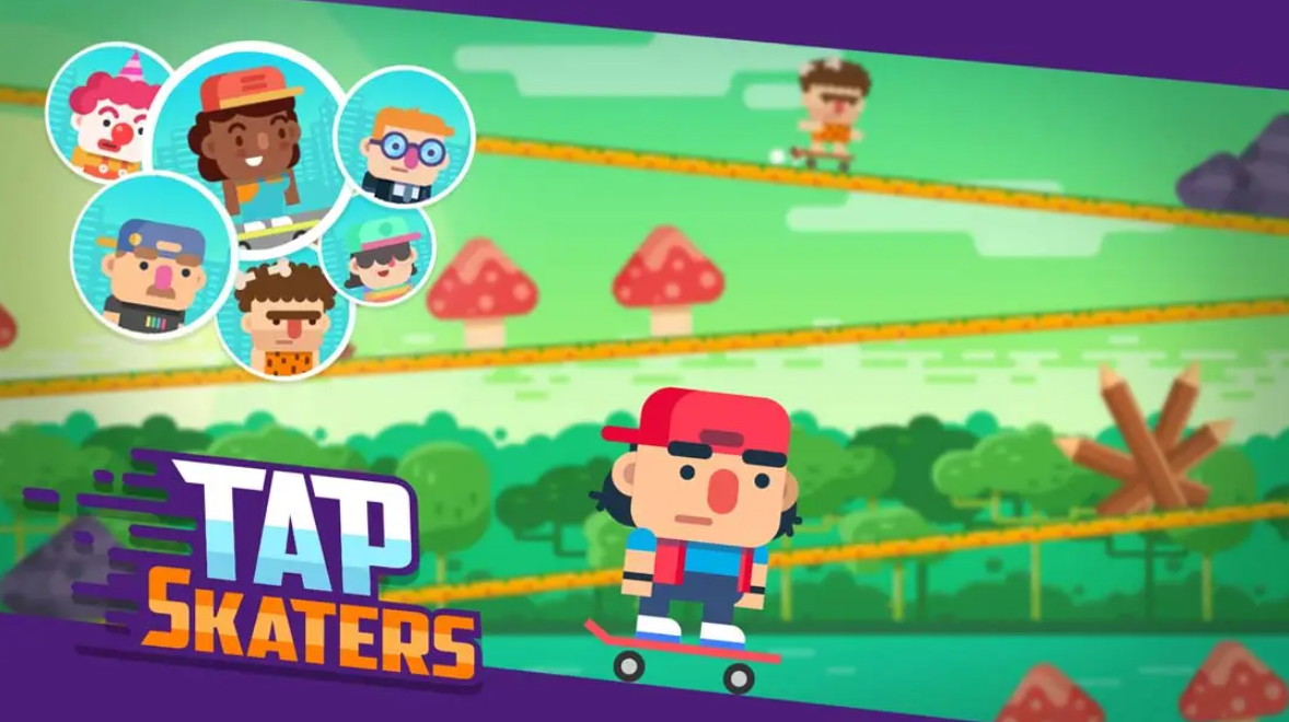 《速降滑板比赛游戏 Tap Skaters》Switch英文版NSP下载-知芽创业社
