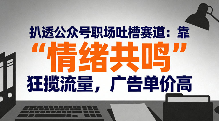 扒透公众号职场吐槽赛道：靠“情绪共鸣”狂揽流量，广告单价高-知芽创业社