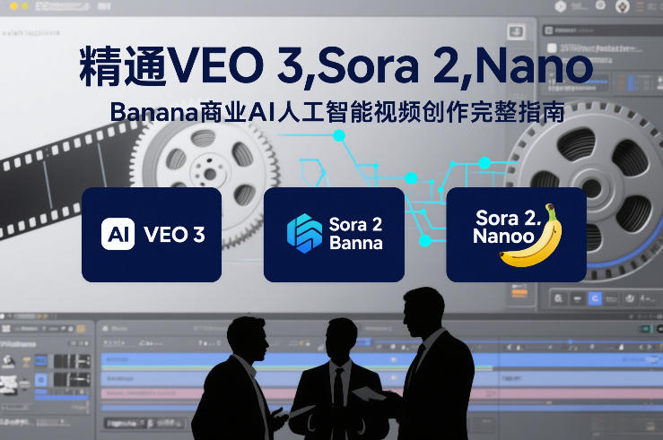 精通VEO 3，Sora 2，Nano Banana商业AI人工智能视频创作完整指南-知芽创业社