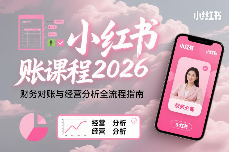 小红书对账课程2026，财务对账与经营分析全流程指南-知芽创业社