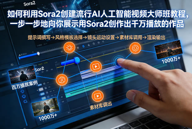 如何利用Sora2创建流行AI人工智能视频大师班，一步一步地向你展示用Sora2创作出千万播放的作品-知芽创业社