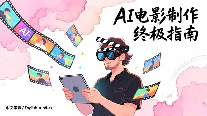 AI电影制作终极指南：从创意到成片，系统掌握智能影视全流程实战课(中英字幕-知芽创业社