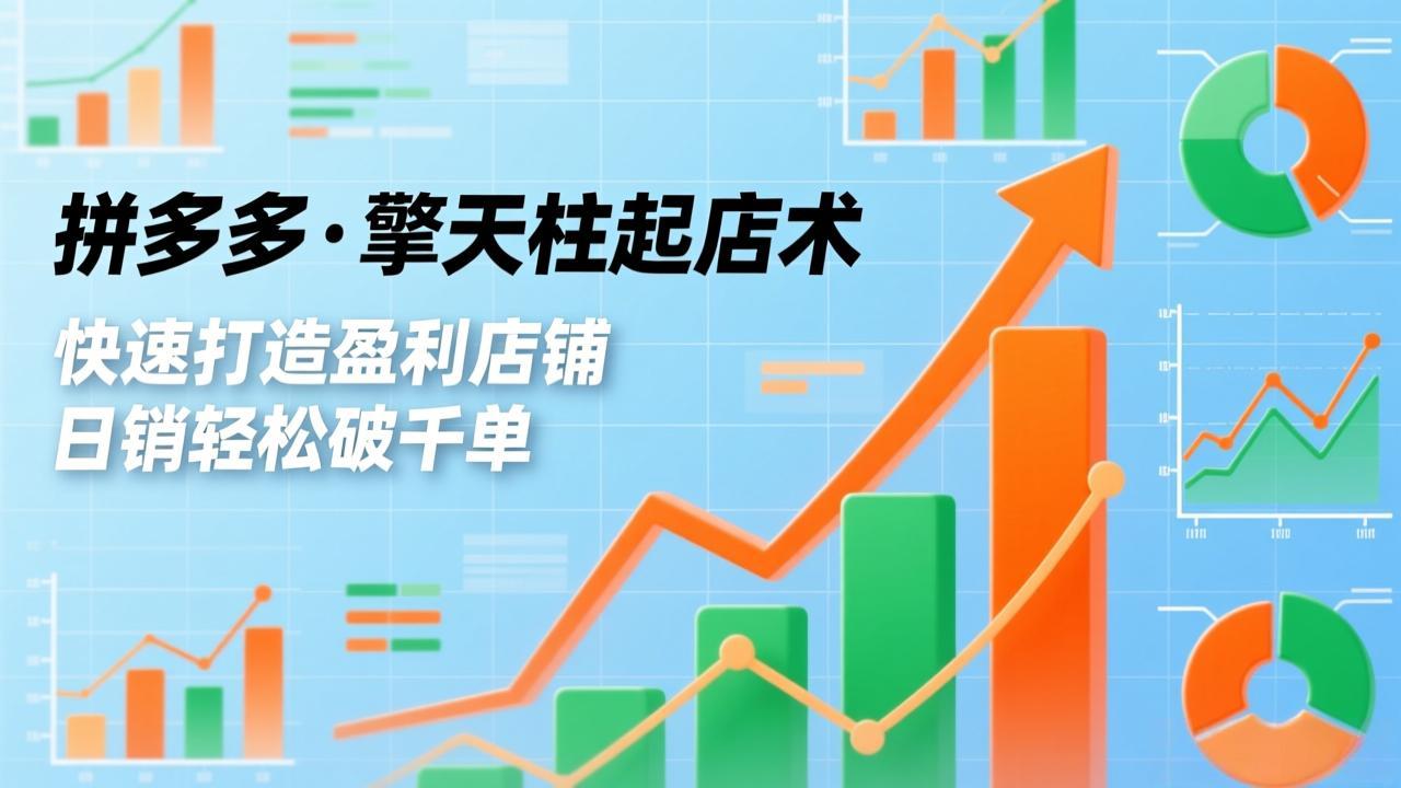 拼多多·擎天柱起店术，爆流布局、利润起飞、不断流，快速打造盈利店铺，日销轻松破千单-知芽创业社