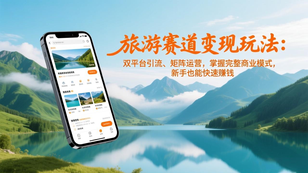 旅游赛道变现玩法：双平台引流、矩阵运营，掌握完整商业模式，新手也能快速赚钱-知芽创业社