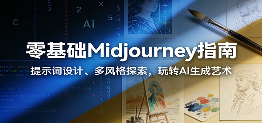 零基础Midjourney指南：提示词设计、多风格探索，玩转AI生成艺术-知芽创业社