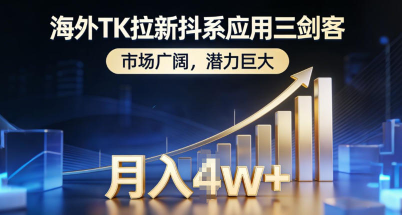 海外TK拉新抖系应用三剑客，市场广阔，潜力巨大，月入1w+-知芽创业社