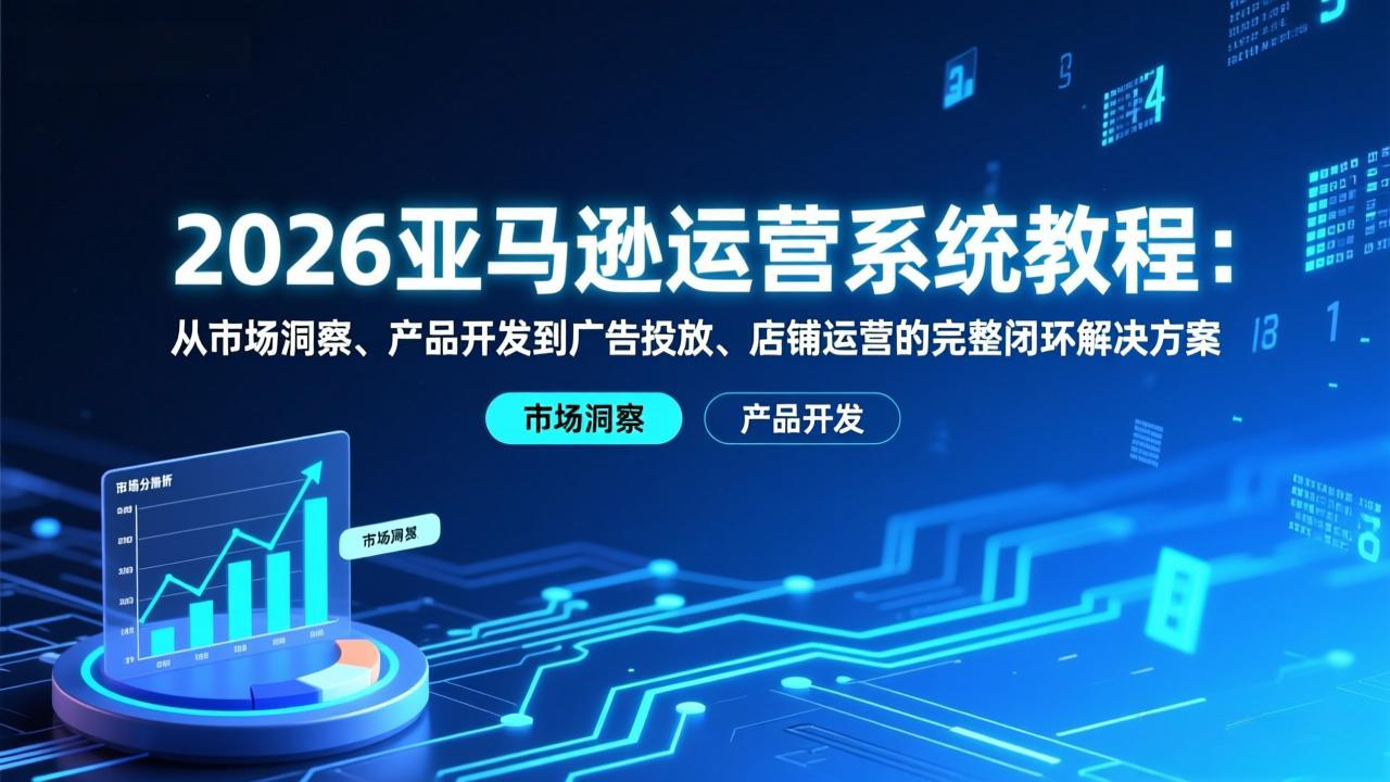 2026亚马逊运营系统教程：从市场洞察、产品开发到广告投放、店铺运营的完整闭环解决方案-知芽创业社