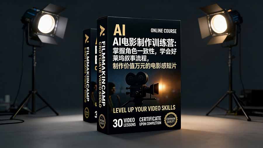 AI电影制作训练营：掌握角色一致性，学会好莱坞叙事流程，制作价值万元的电影感短片-知芽创业社