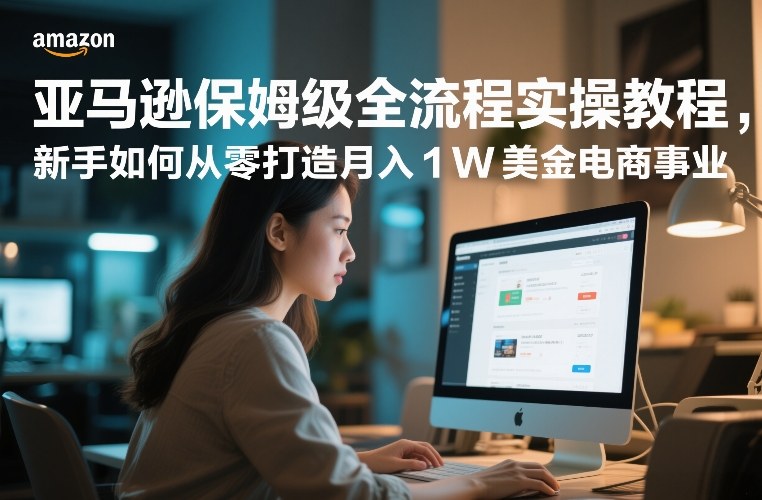 亚马逊保姆级全流程实操教程，新手如何从零打造月入1W美金电商事业-知芽创业社