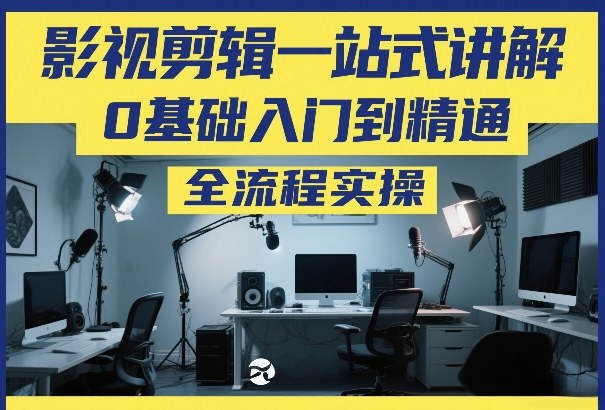 影视剪辑一站式讲解，0基础入门到精通，全流程实操-小艾项目网