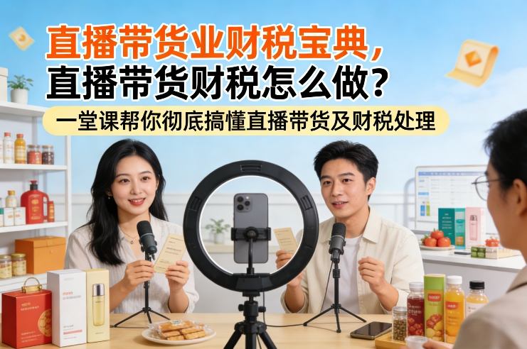 直播带货业财税宝典，直播带货财税怎么做？一堂课帮你彻底搞懂直播带货及财税处理-知芽创业社