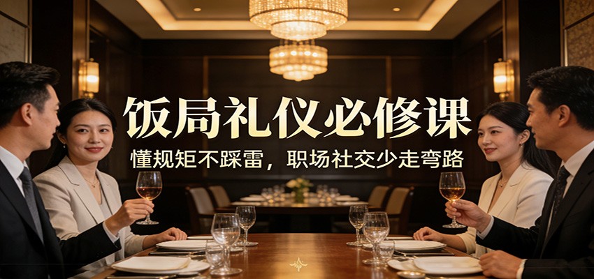 公众号收费文章：《饭局礼仪必修课：懂规矩不踩雷，职场社交少走弯路》-知芽创业社