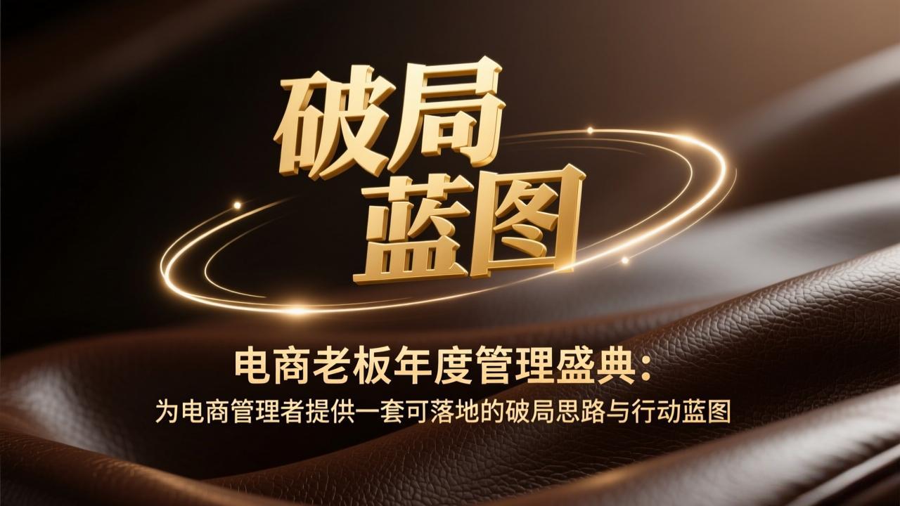 电商老板年度管理盛典：为电商管理者提供一套可落地的破局思路与行动蓝图-知芽创业社