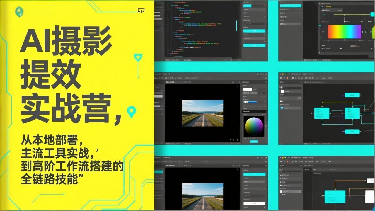 AI+摄影提效实战营，从本地部署，主流工具实战，到高阶工作流搭建的全链路技能-知芽创业社