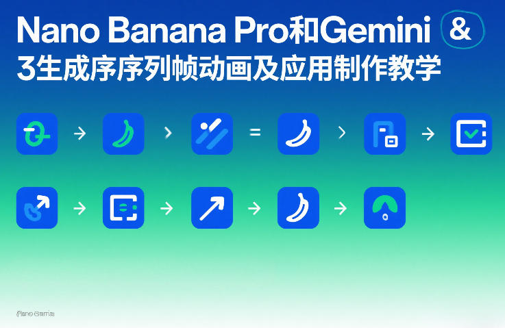 Nano Banana Pro和Gemini 3生成序列帧动画及应用制作教学-知芽创业社