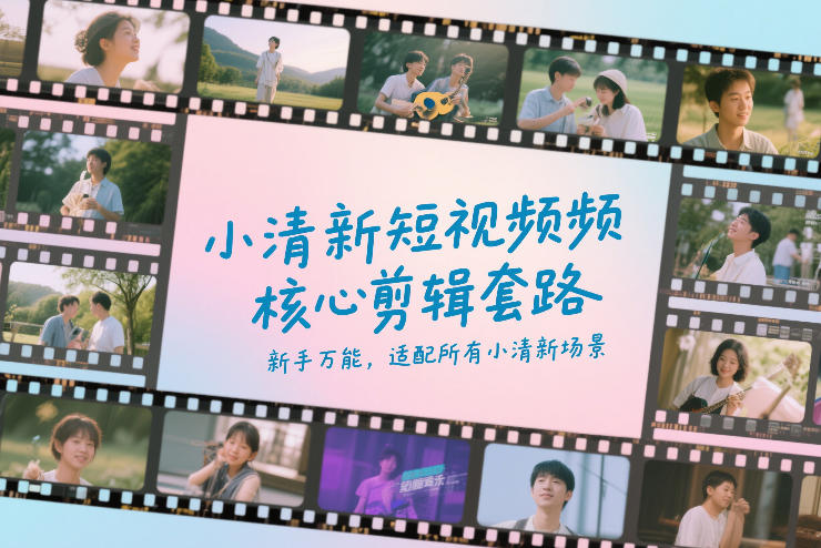 小清新短视频核心剪辑套路，新手万能，适配所有小清新场景-知芽创业社