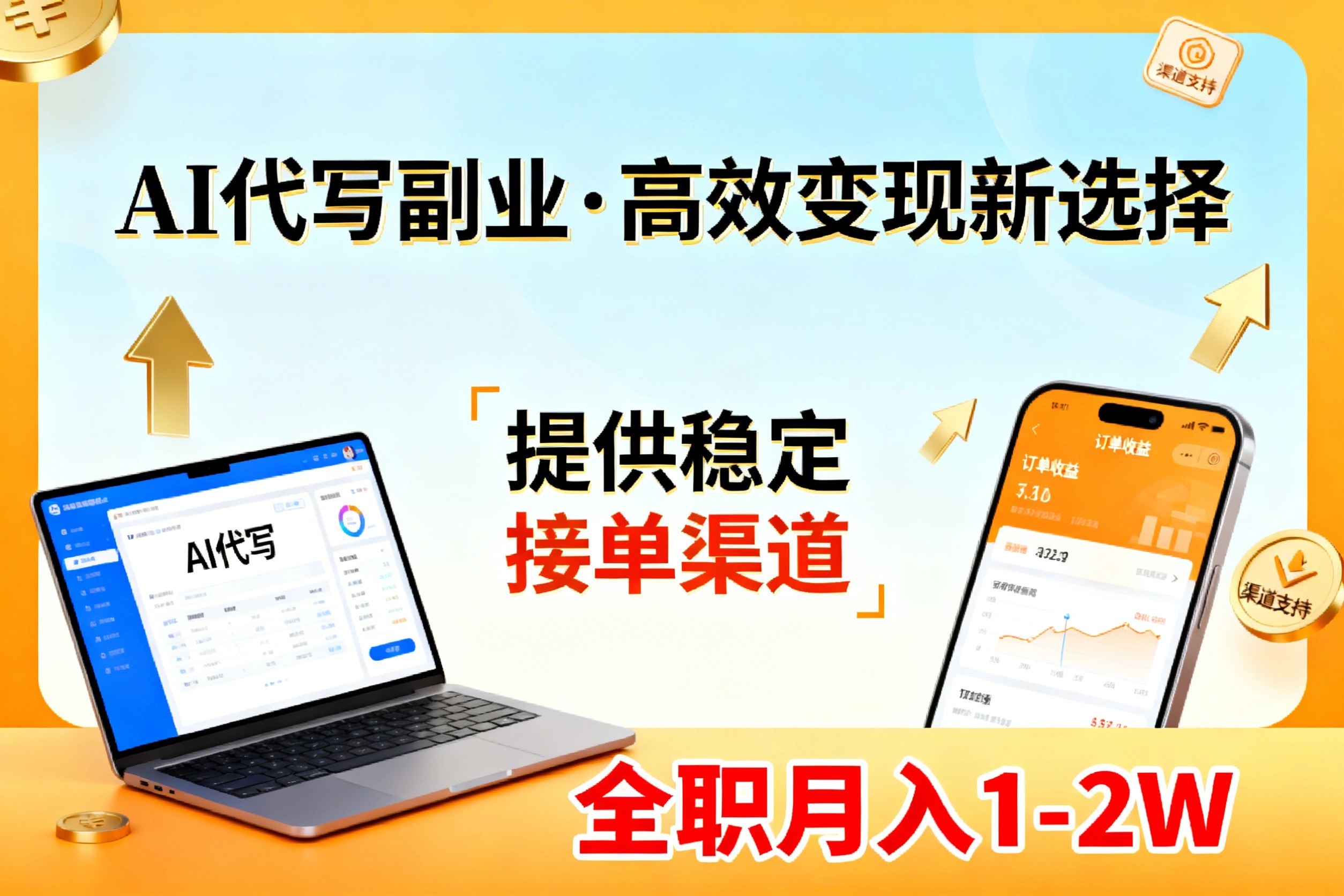 AI代写副业，高效变现，提供渠道，永不失业副业兼职 全职月入1-2W【SOP手册】-小艾项目网